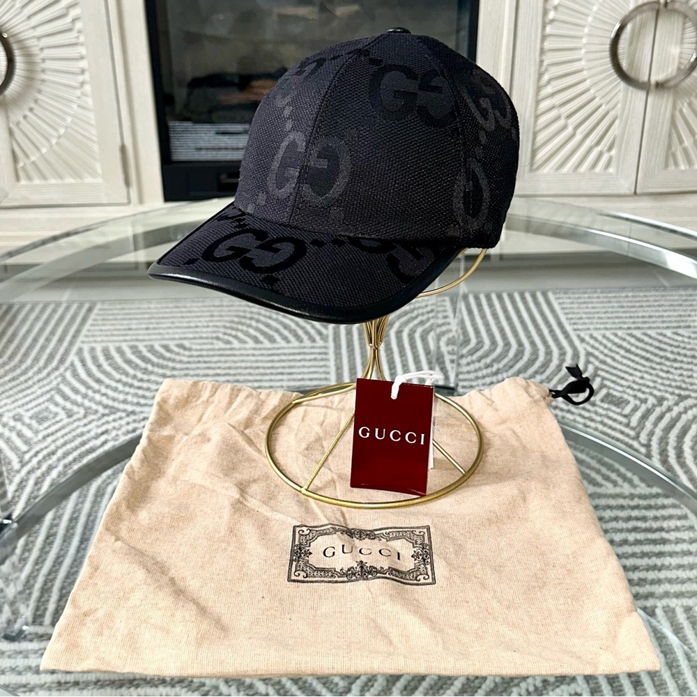 Gucci Jumbo GG Baseball Hat 'Black - M - Picture 2 of 11